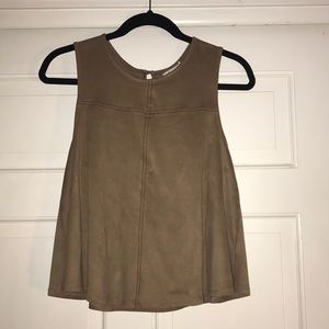 Chloe & Katie Suede Sleeveless Top